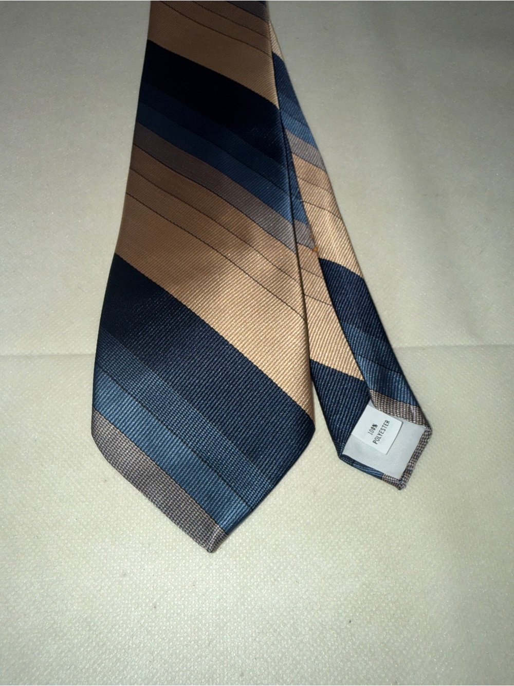 Wembley Navy and Tan Diagonal Stripe Men's Tie